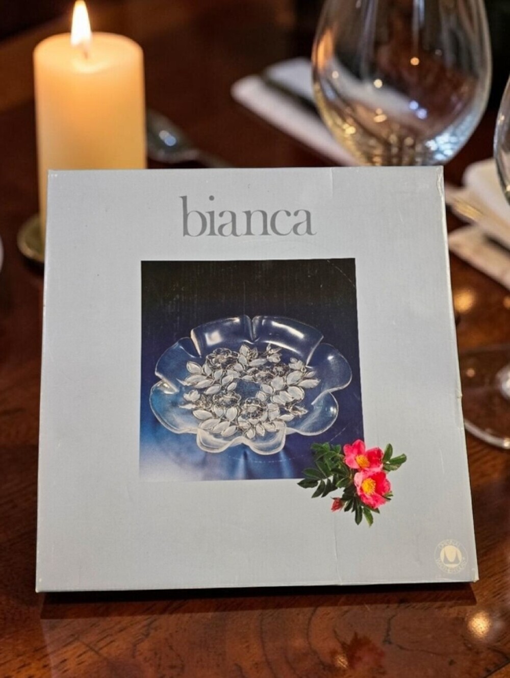Mikasa Bianca | Vinatge 1980s German Glass Fluted Decorative Zierteller Plate
